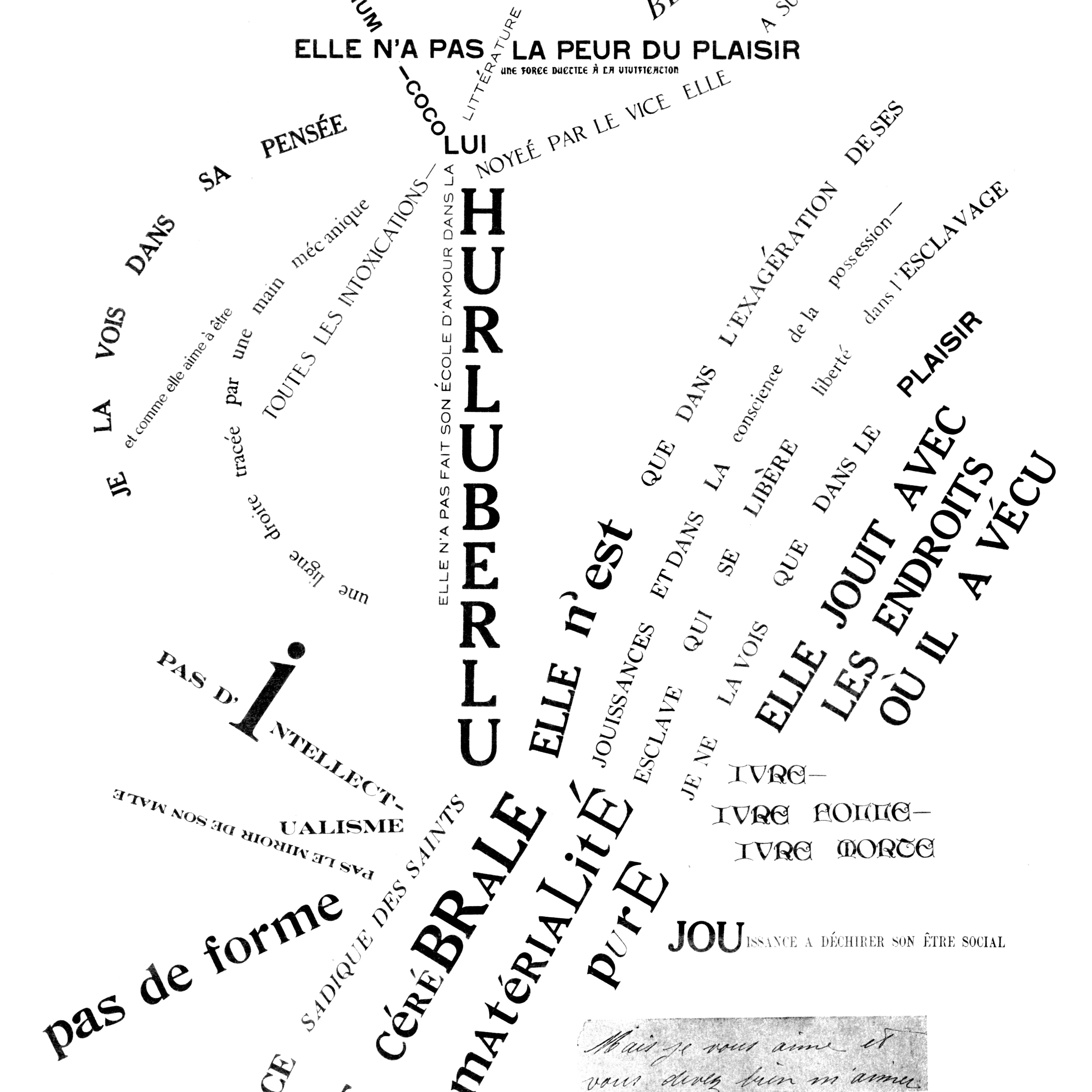 Typographical collage.