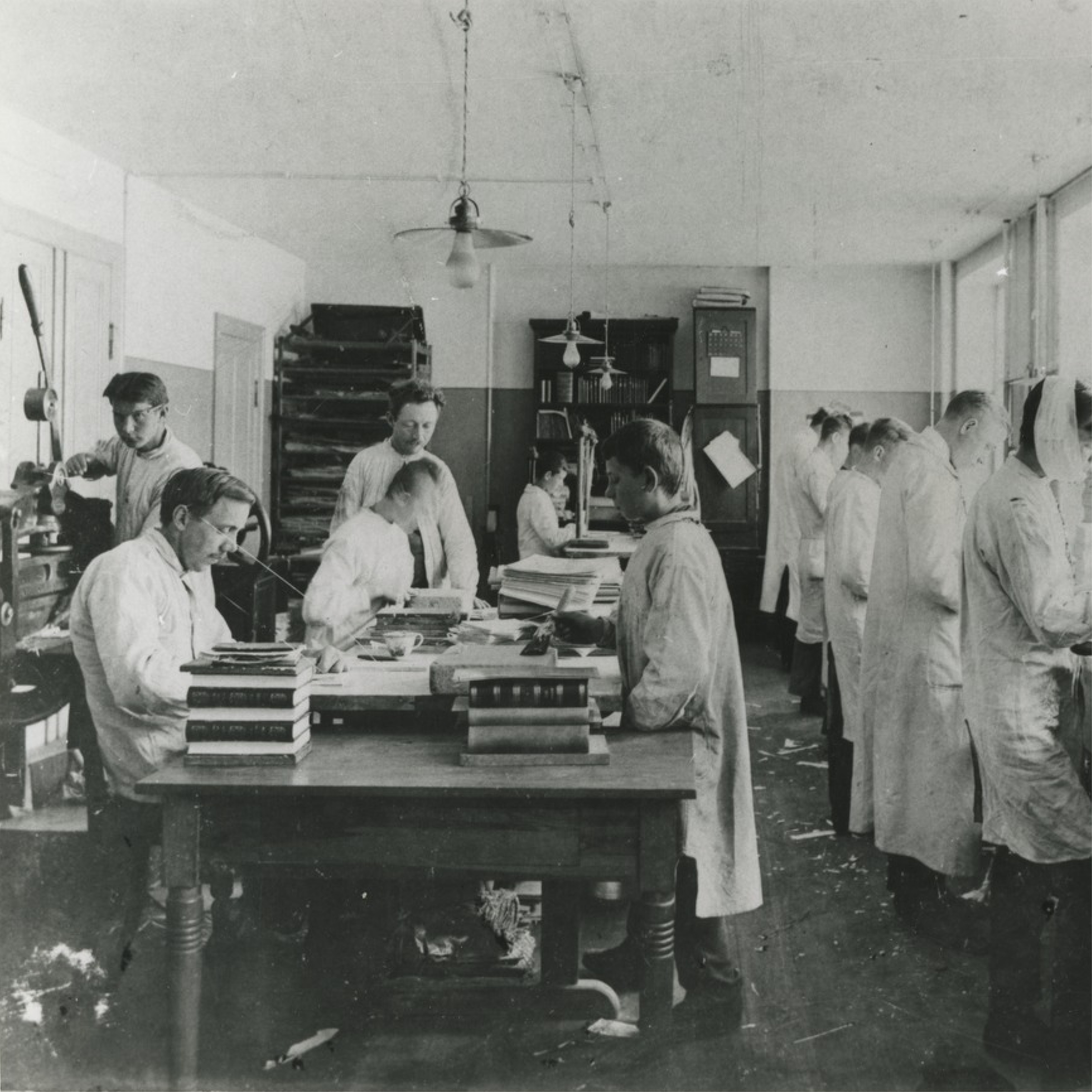 The book bindery, ca. 1925 (1925). University of Massachusetts Amherst Libraries.